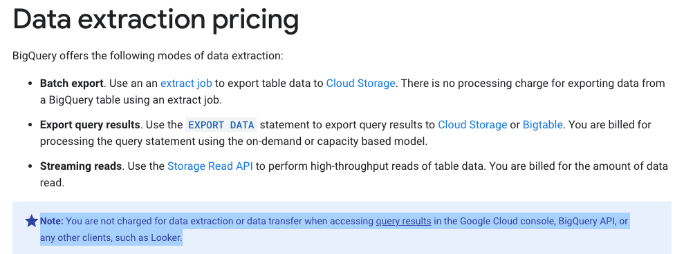 Data Extract Pricing