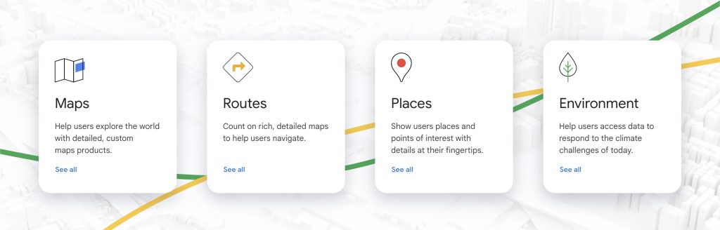 Google Maps Platform Products