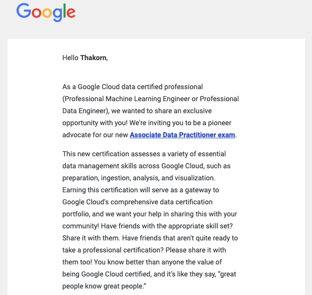 Google Cloud Data Certified